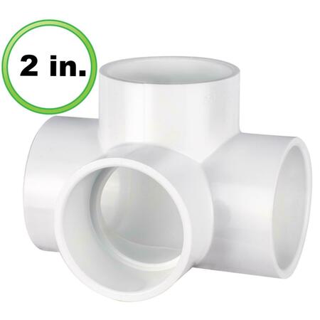 COOL KITCHEN 2 in. 4 Way LT PVC Pipe Fitting CO54354